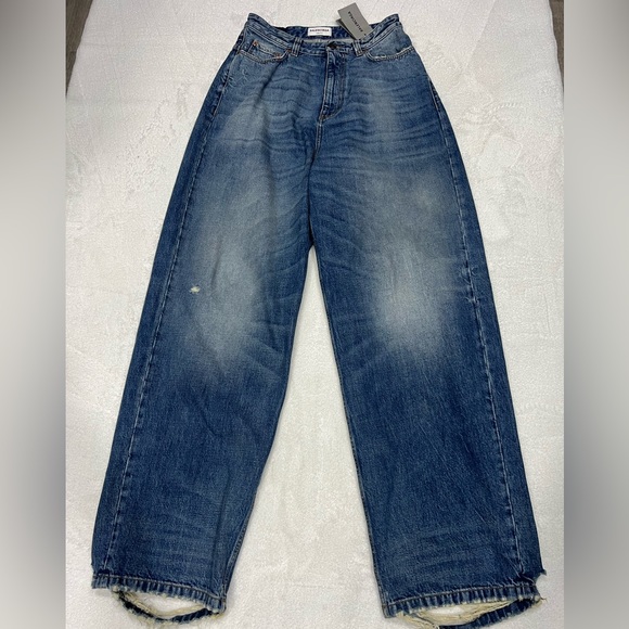 Balenciaga Denim - Balenciaga Lost Tape Flared Denim Jeans Blue Women’s Small